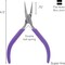 The Beadsmith Flat Nose Pliers – 4.5 inches (114mm) – Purple Vinyl Grip Handle with Double Leaf Springs – Jewelry Making Tool for Creating Bracelets, Earrings and Necklaces